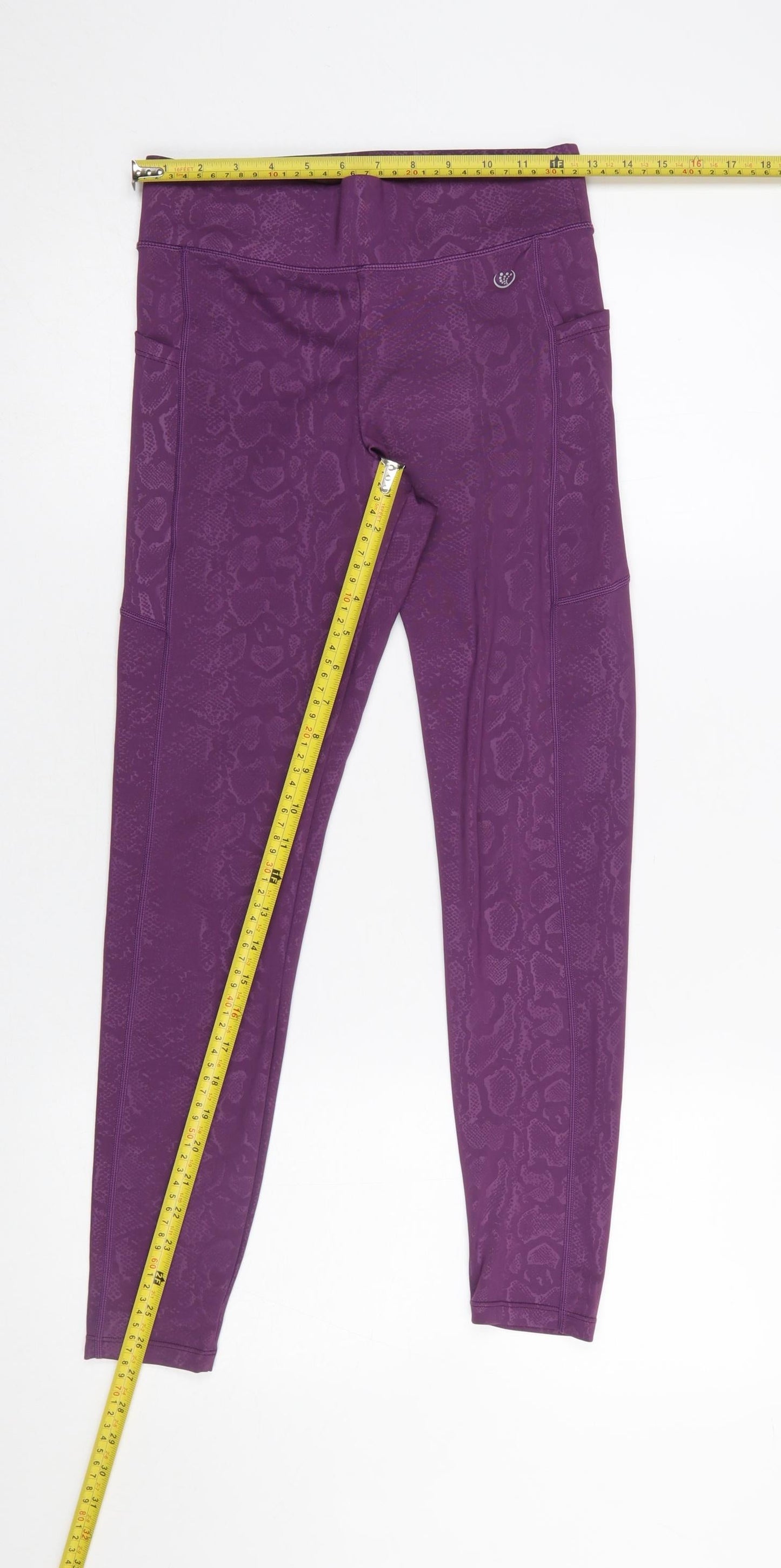 Dunnes Stores Women's Purple Animal Print Leggings Size S