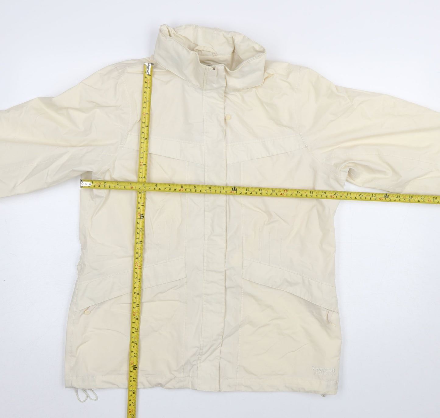 Regatta Women's Ivory Waterproof Rain Jacket Size 12 Lined Windproof Coat