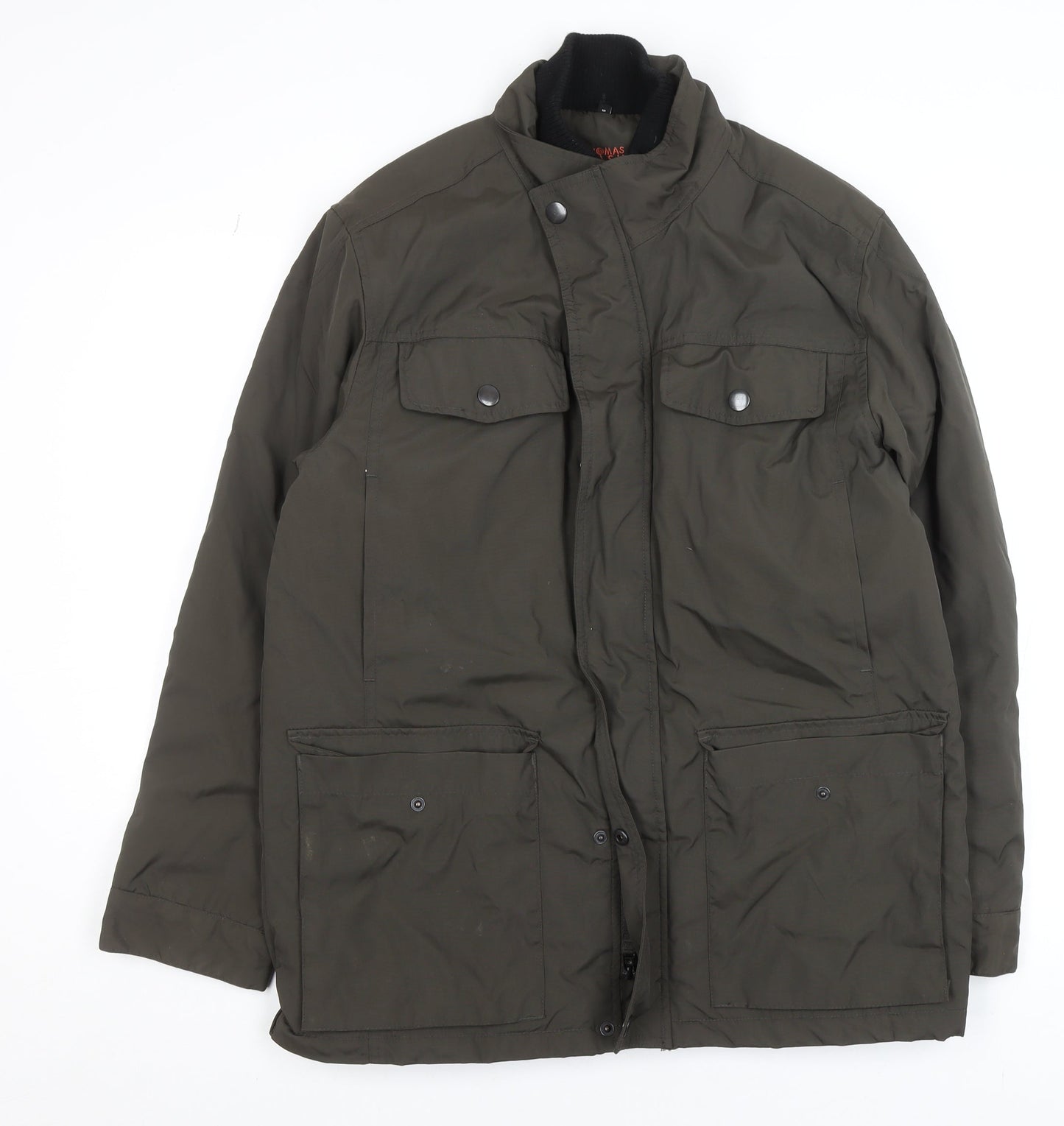 Debenhams Men’s Green Puffer Jacket Size S Mid-Length Nylon