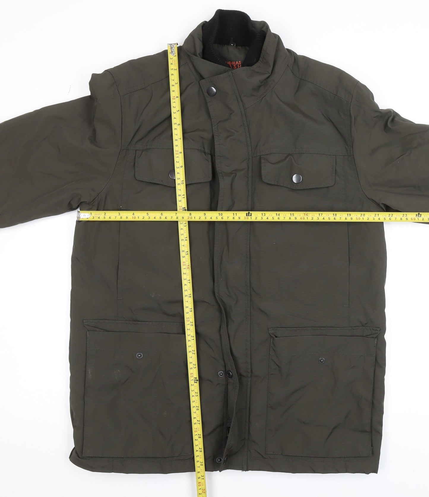 Debenhams Men’s Green Puffer Jacket Size S Mid-Length Nylon