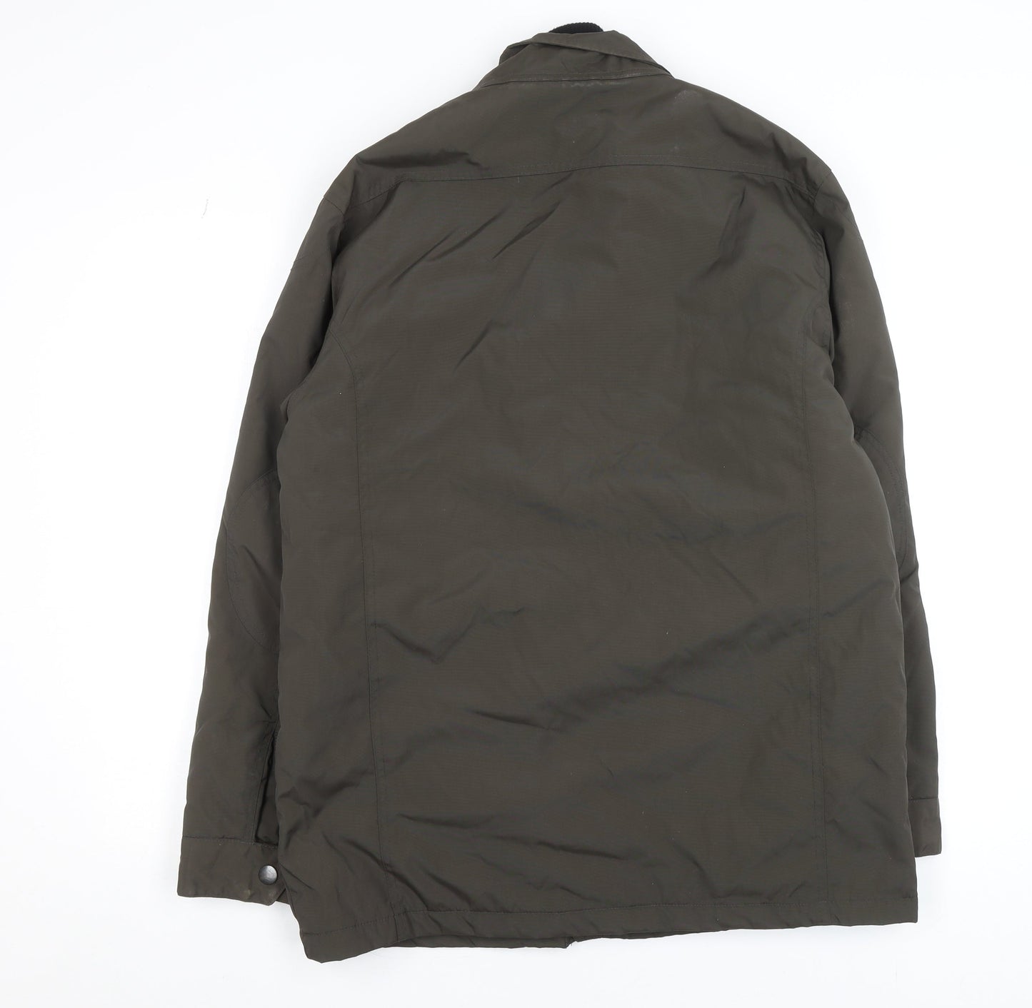 Debenhams Men’s Green Puffer Jacket Size S Mid-Length Nylon