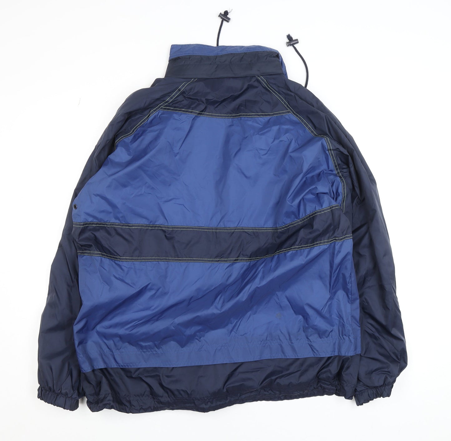 Marcel Clair Men's Blue Nylon Half Zip Windbreaker Jacket Size M 48/50