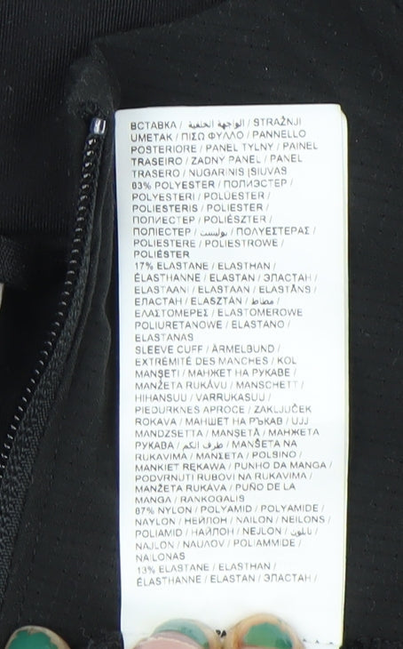 Puma Womens Black Slim Fit Track Jacket Size S Long Sleeve