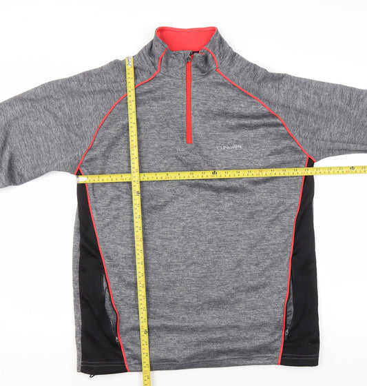 O'Neills Men’s Grey 1/4 Zip Track Jacket Size L Lightweight Activewear