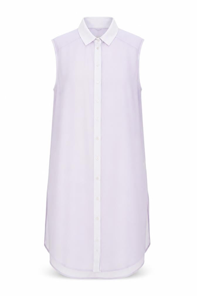Marks and Spencer Womens Lilac Sleeveless Collared Chiffon Blouse UK 10