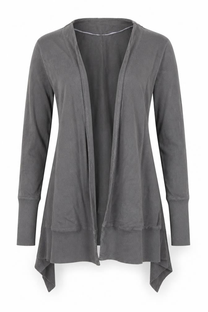 Et Vous Women’s Grey Cotton Open Cardigan Size M