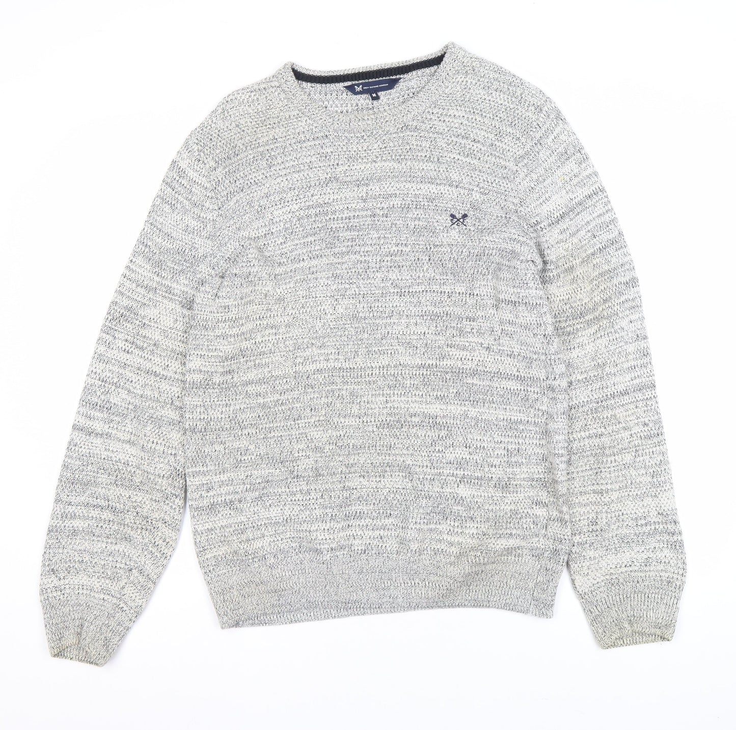 Crew Clothing Company Men's Grey Cotton Knit Jumper M Regular Fit