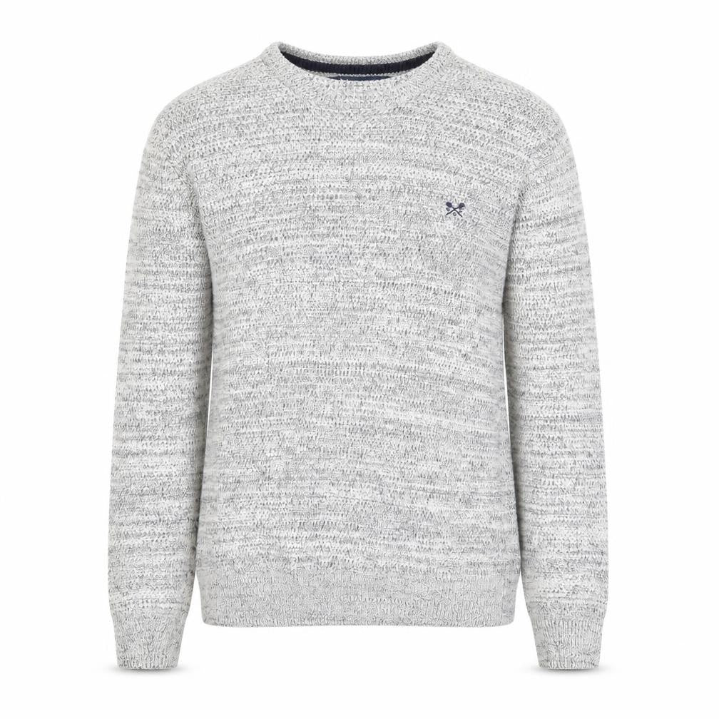 Crew Clothing Company Men's Grey Cotton Knit Jumper M Regular Fit
