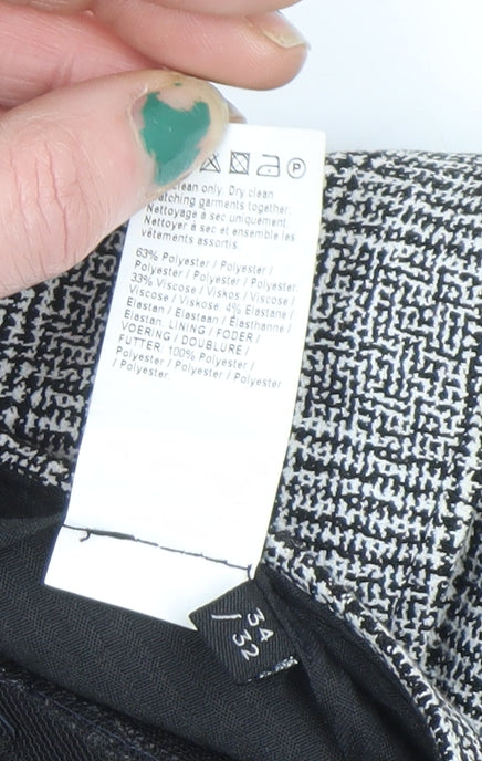 River Island Mens Grey Check Slim Fit Dress Pants 34R