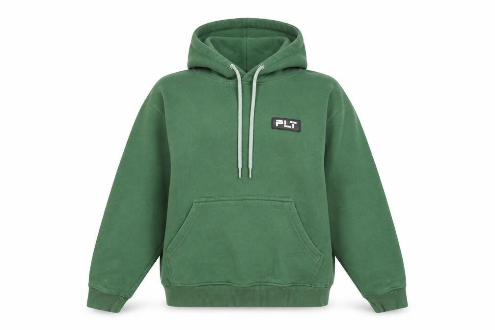 PrettyLittleThing Womens Green Pullover Hoodie XS Relaxed Fit