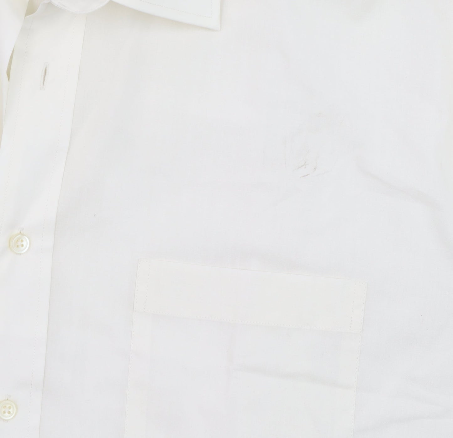 Peter England Men Ivory Long Sleeve Regular Fit Dress Shirt 17.5in 44cm