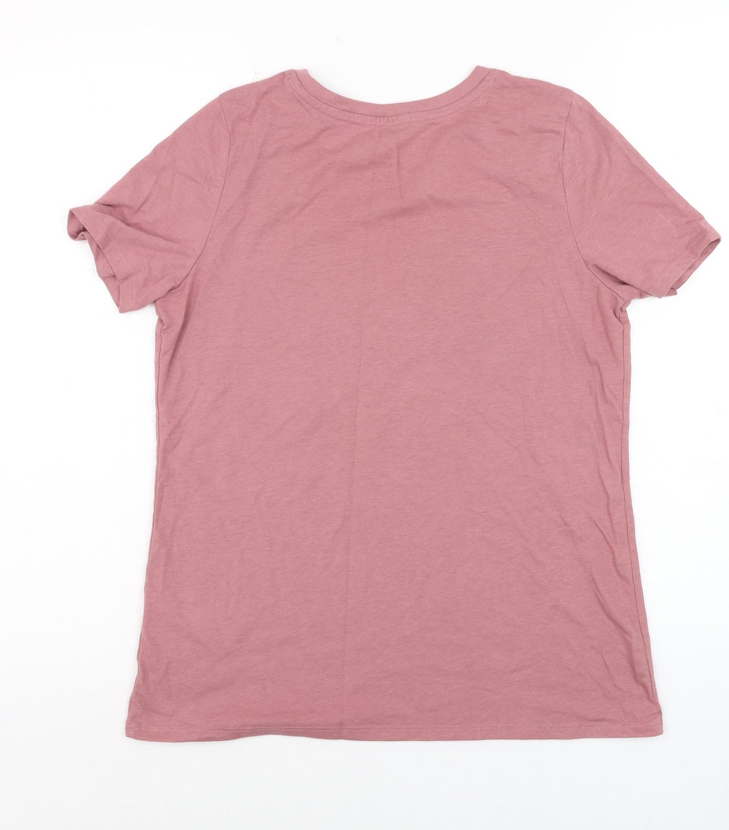 Skechers Girls Pink Cotton Blend Logo T-Shirt Size L Short Sleeve Casual
