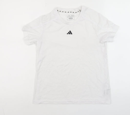 Adidas Womens White XS Regular Fit Sports T-Shirt
