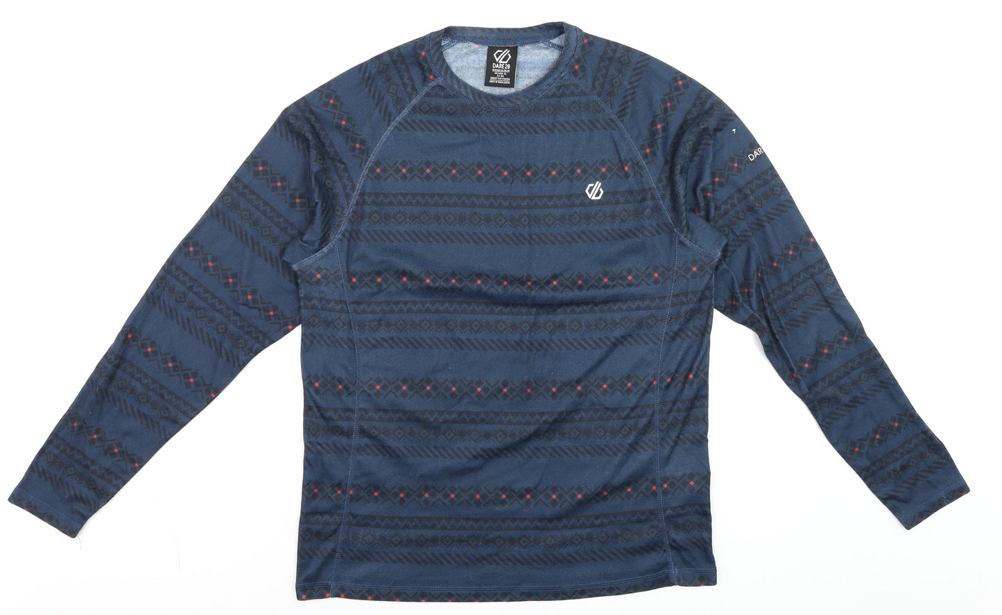 Dare 2b Men's Blue Geometric Long Sleeve Activewear Top XL