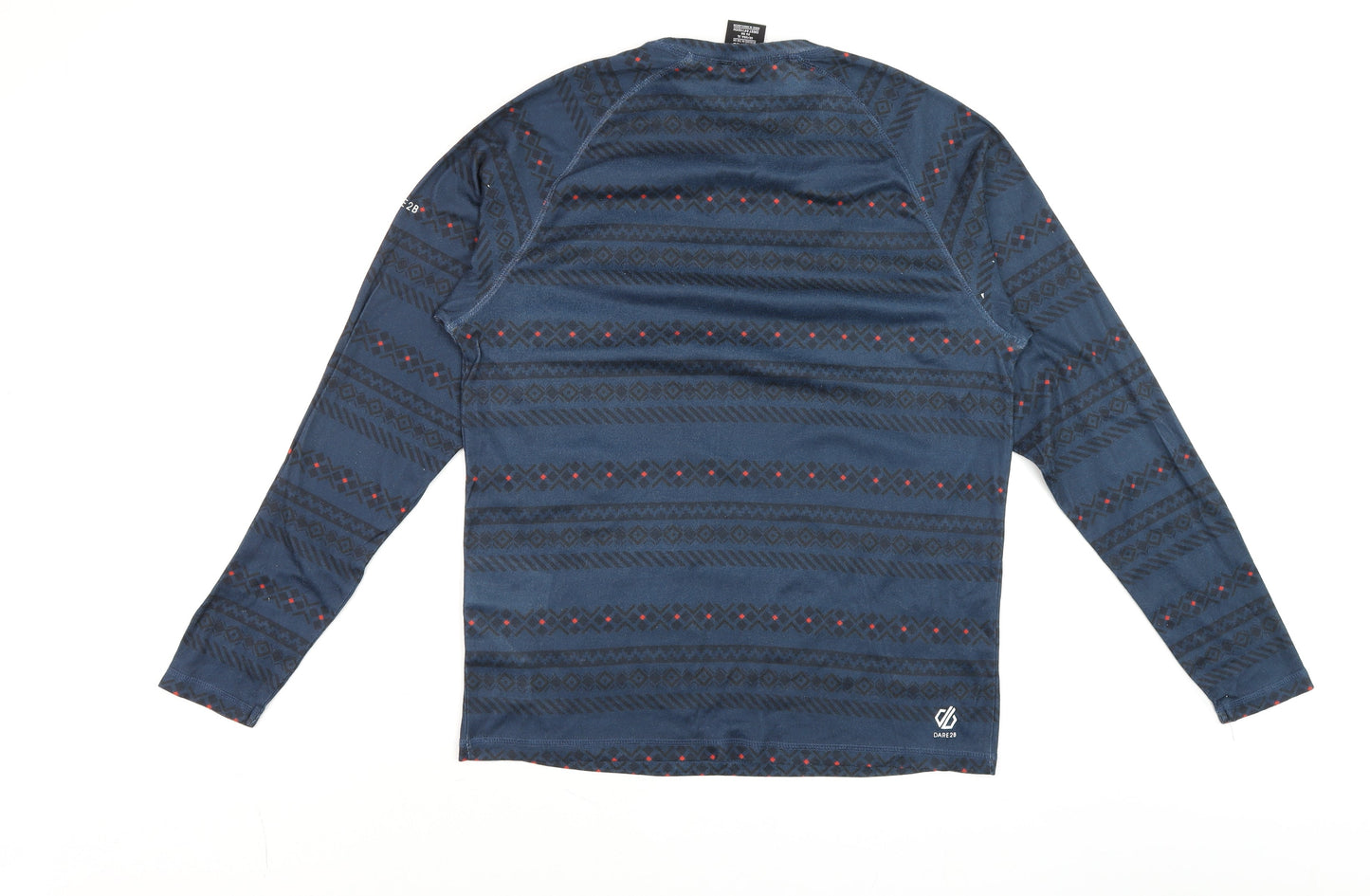 Dare 2b Men's Blue Geometric Long Sleeve Activewear Top XL