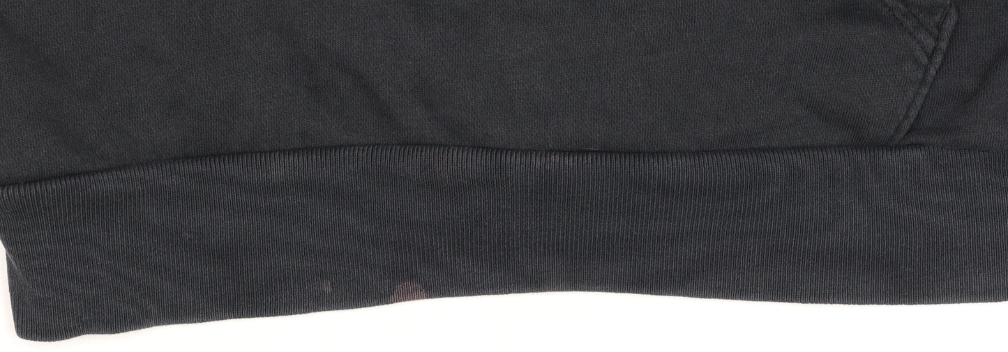 Under Armour Womens Black Pullover Hoodie YLG Loose Fit Logo Sweatshirt