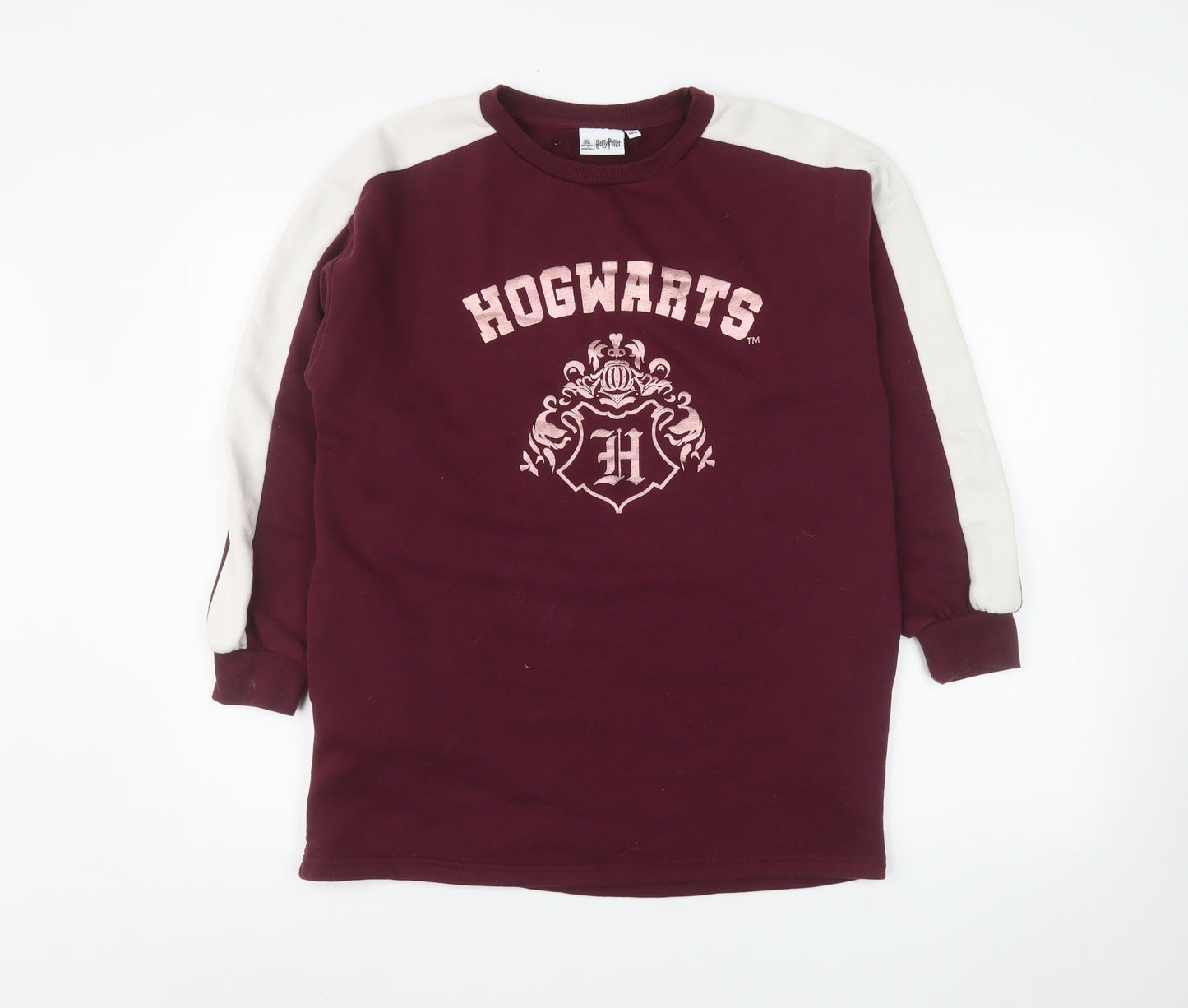 Harry Potter Girls Red Hogwarts Logo Pullover Sweatshirt 14 Years