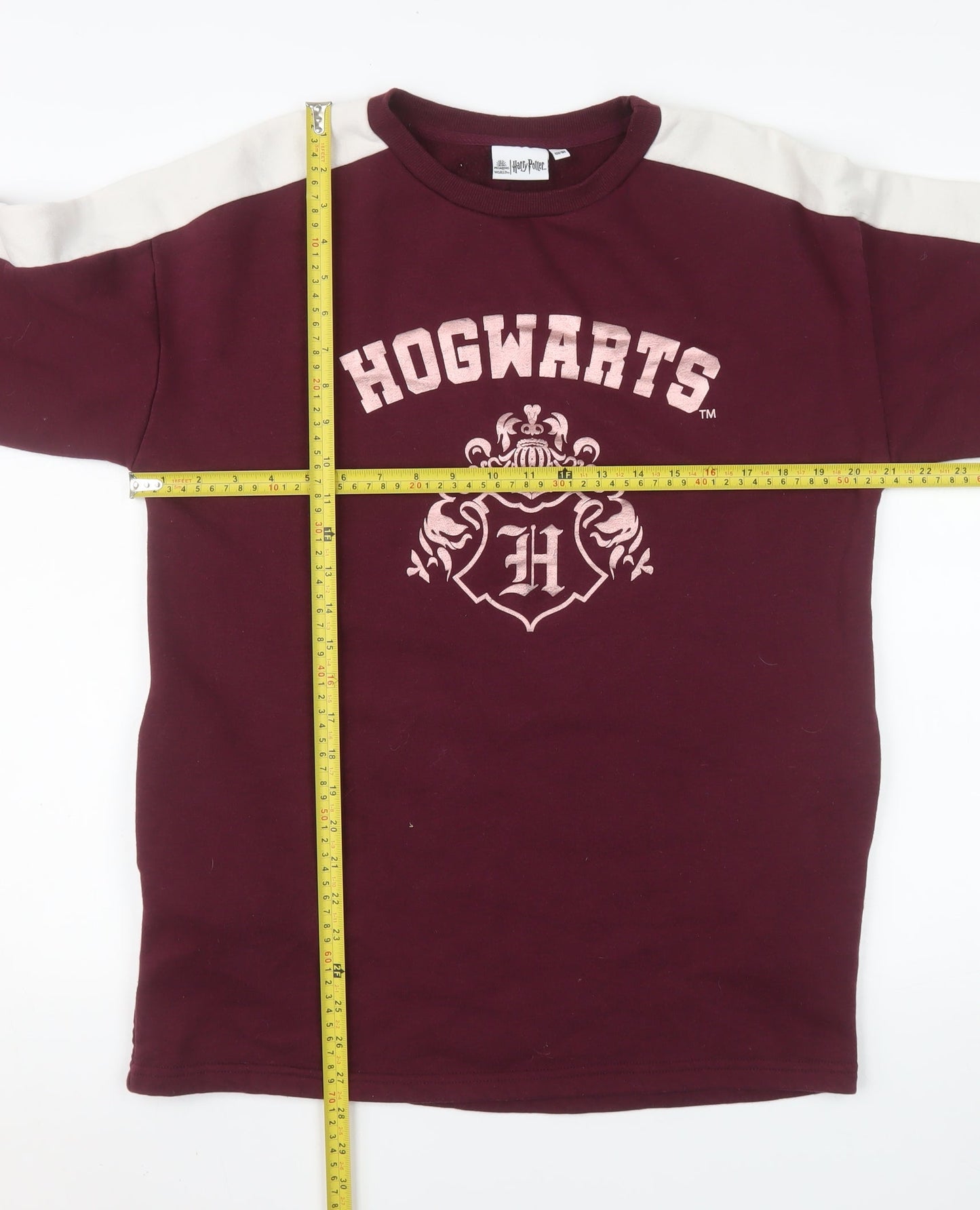 Harry Potter Girls Red Hogwarts Logo Pullover Sweatshirt 14 Years