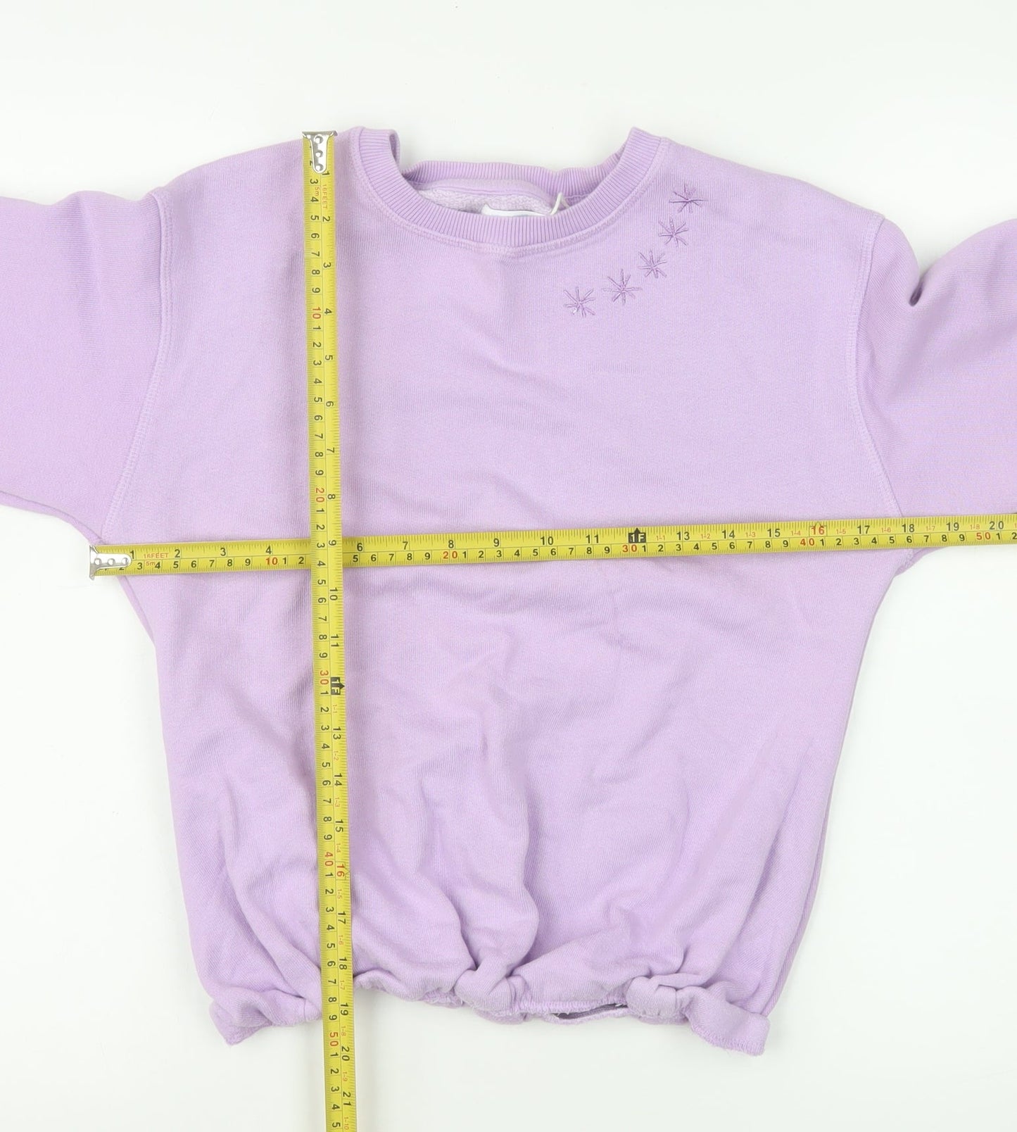 Leigh Tucker Willow Womens Lilac Pullover Sweatshirt Size XS Cotton Blend