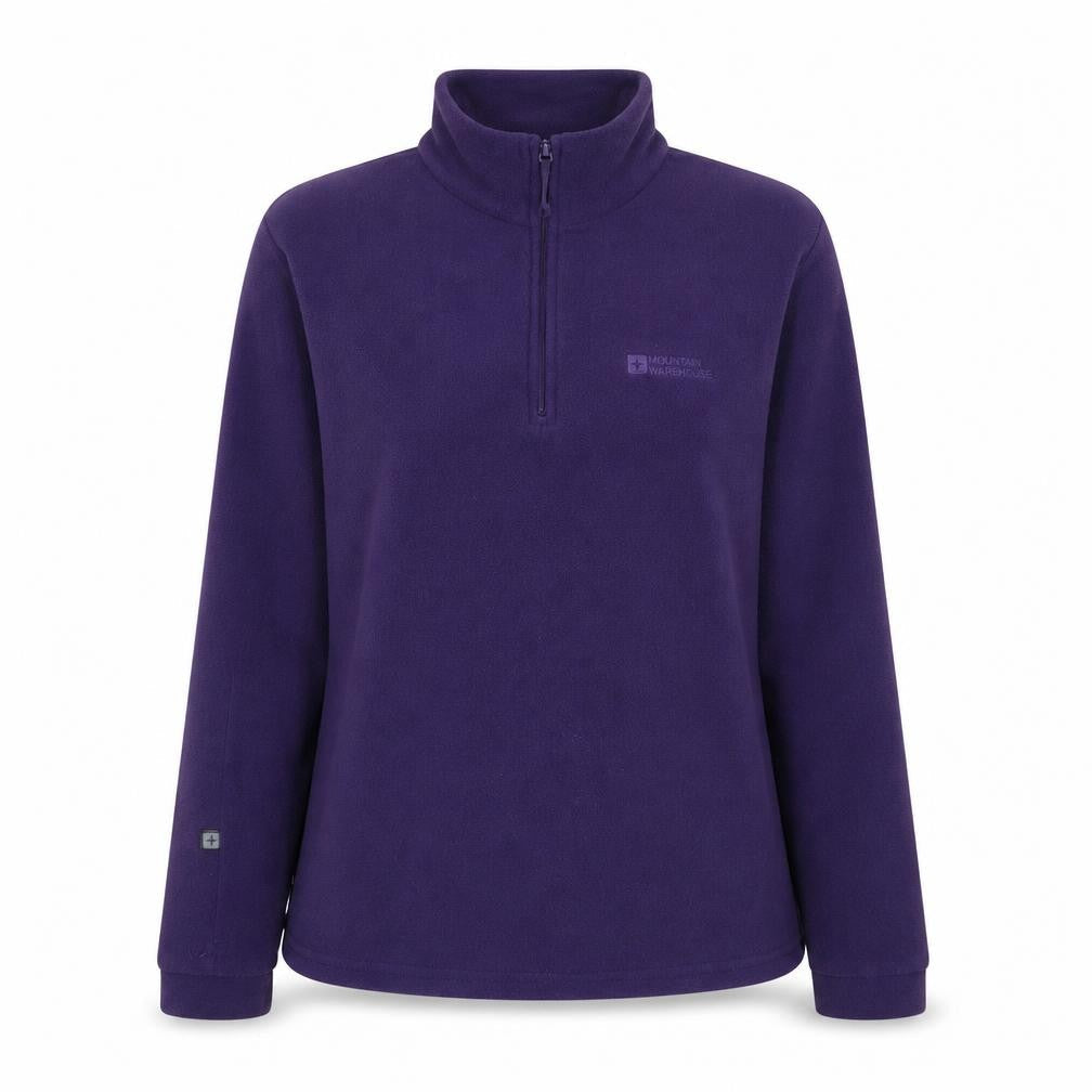 Mountain Warehouse Womens Purple 1/2 Zip Fleece Sweatshirt UK14