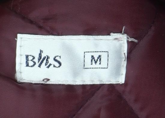 BHS Men's Burgundy Parka Coat M Regular Fit Winter Lined Jacket