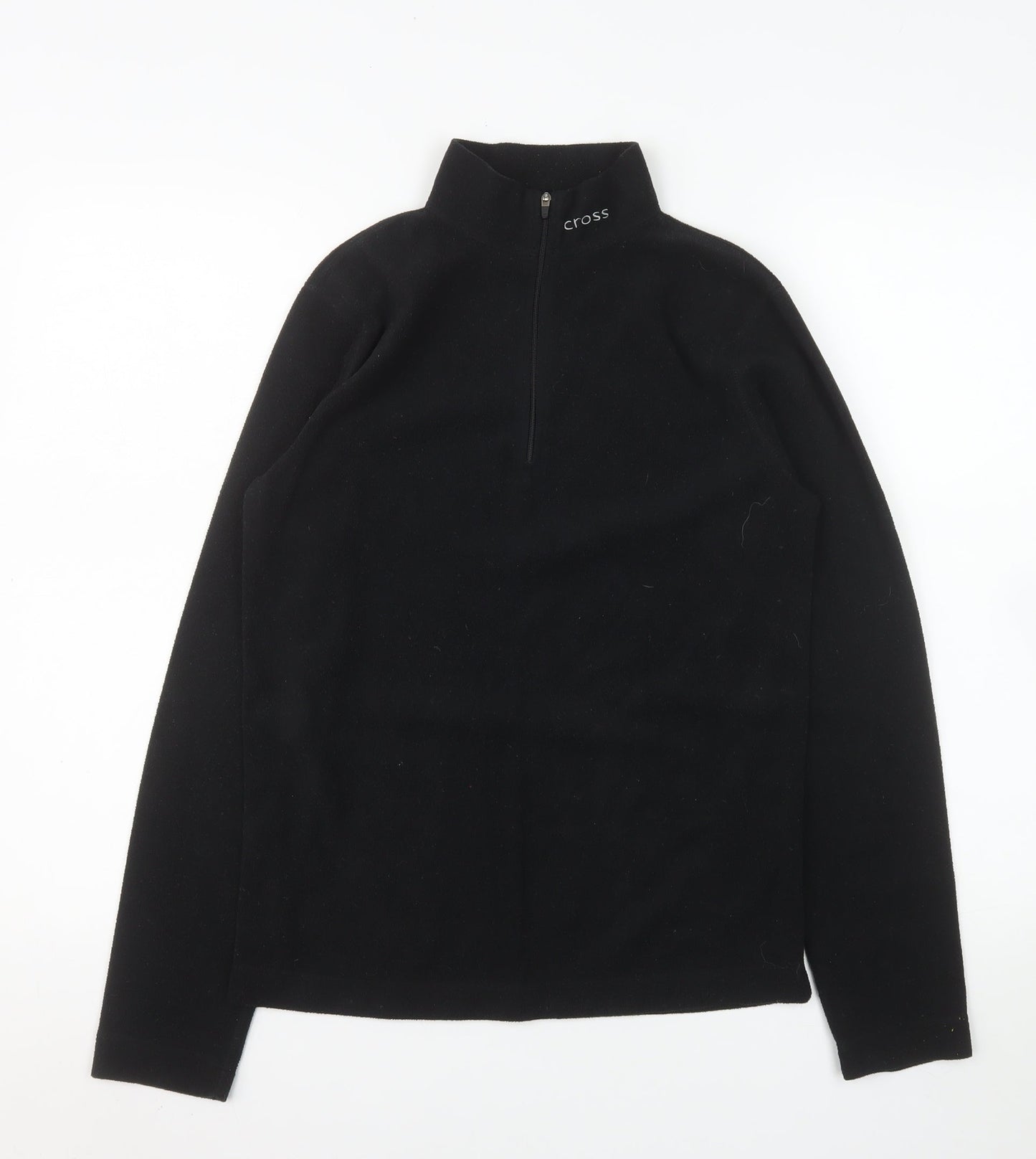 Cross Mens Black Fleece 1/4 Zip Pullover Sweatshirt Size M