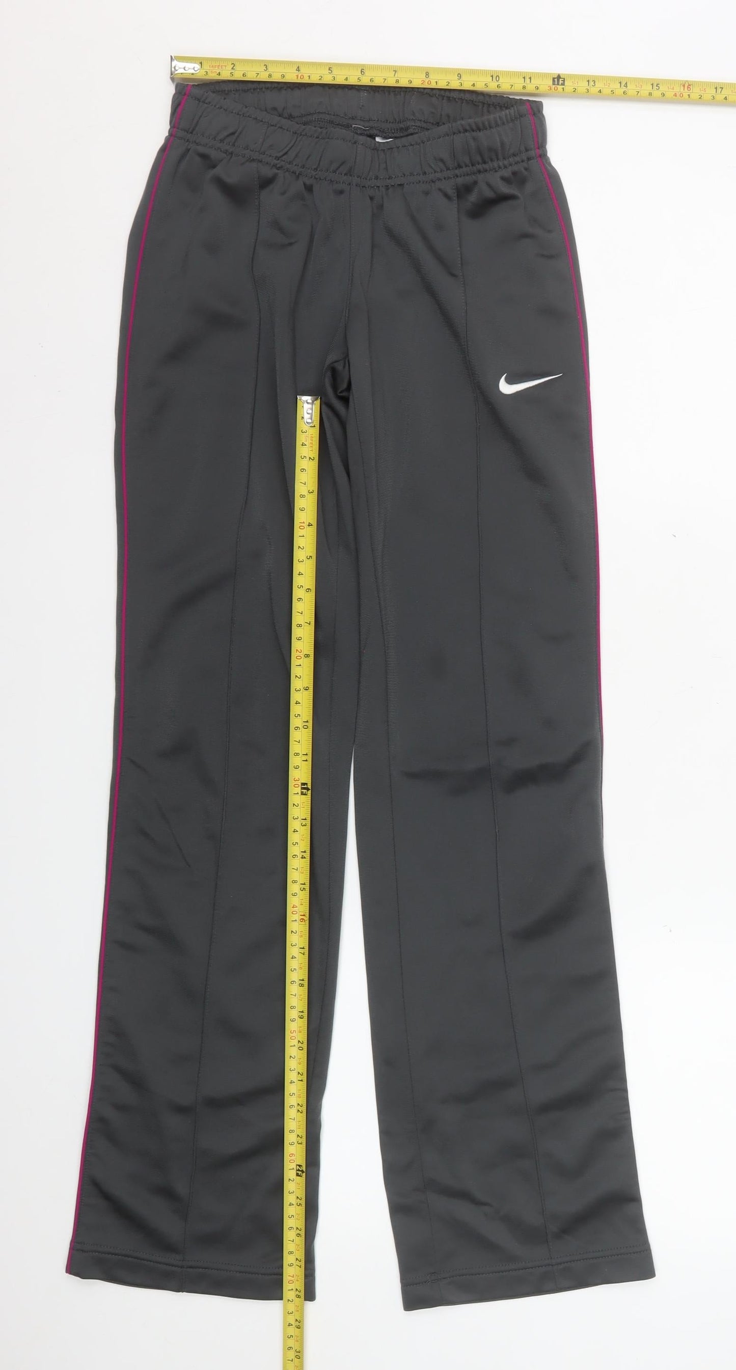 Nike Womens Black XS Track Pants Polyester Elastic Waist Activewear