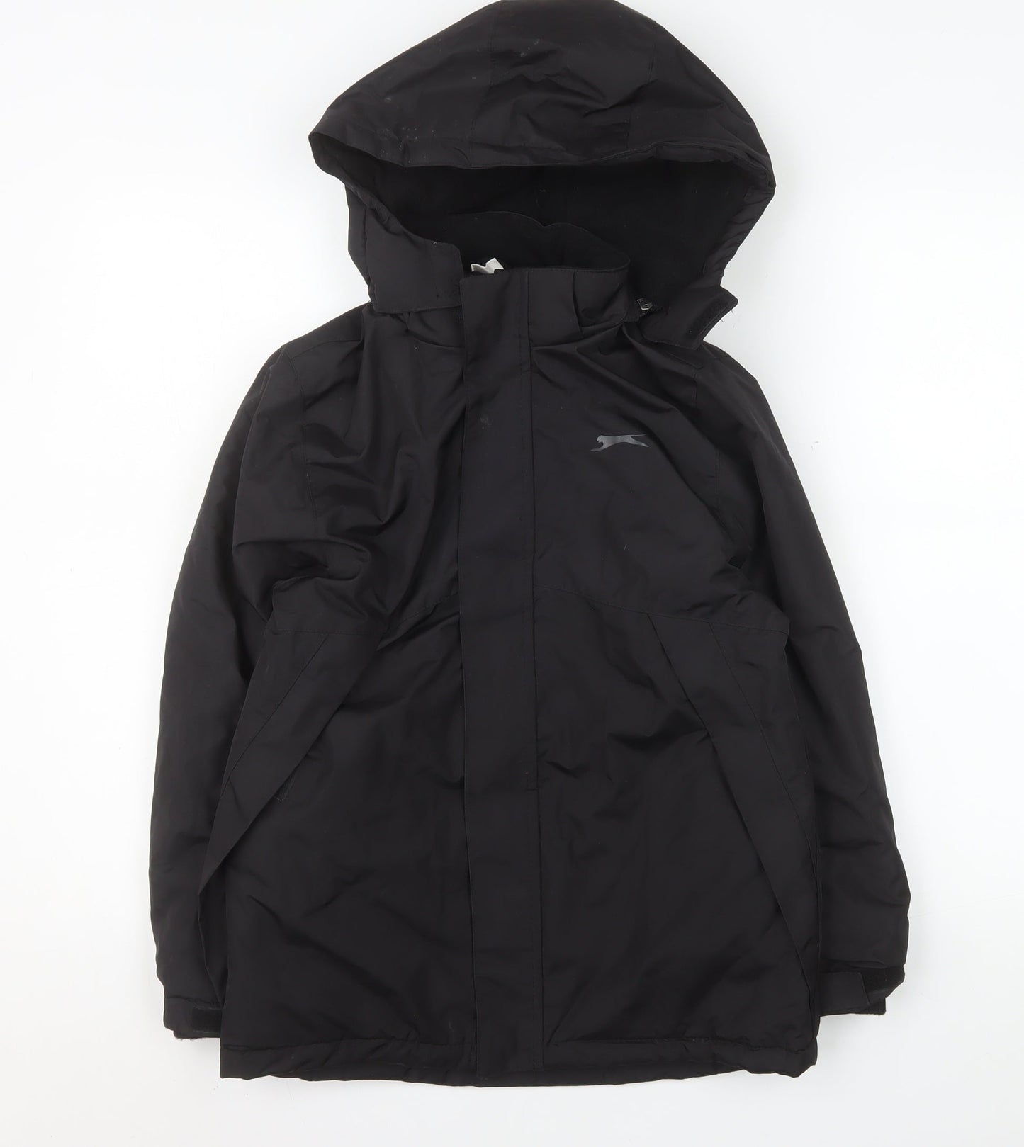 Slazenger Boys Black Waterproof Hooded Rain Coat 13 Years 158cm