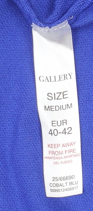 Gallery Men's Blue V-Neck Knit Pullover Jumper Size M