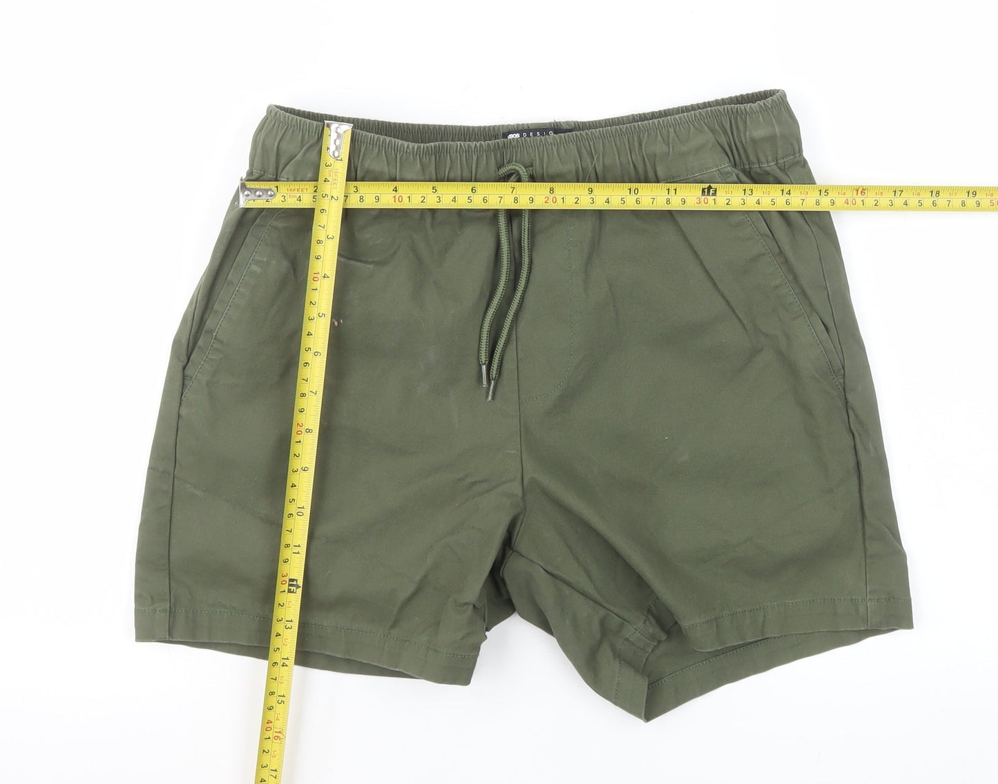 ASOS Design Men's Green Casual Chino Shorts Size S 32in