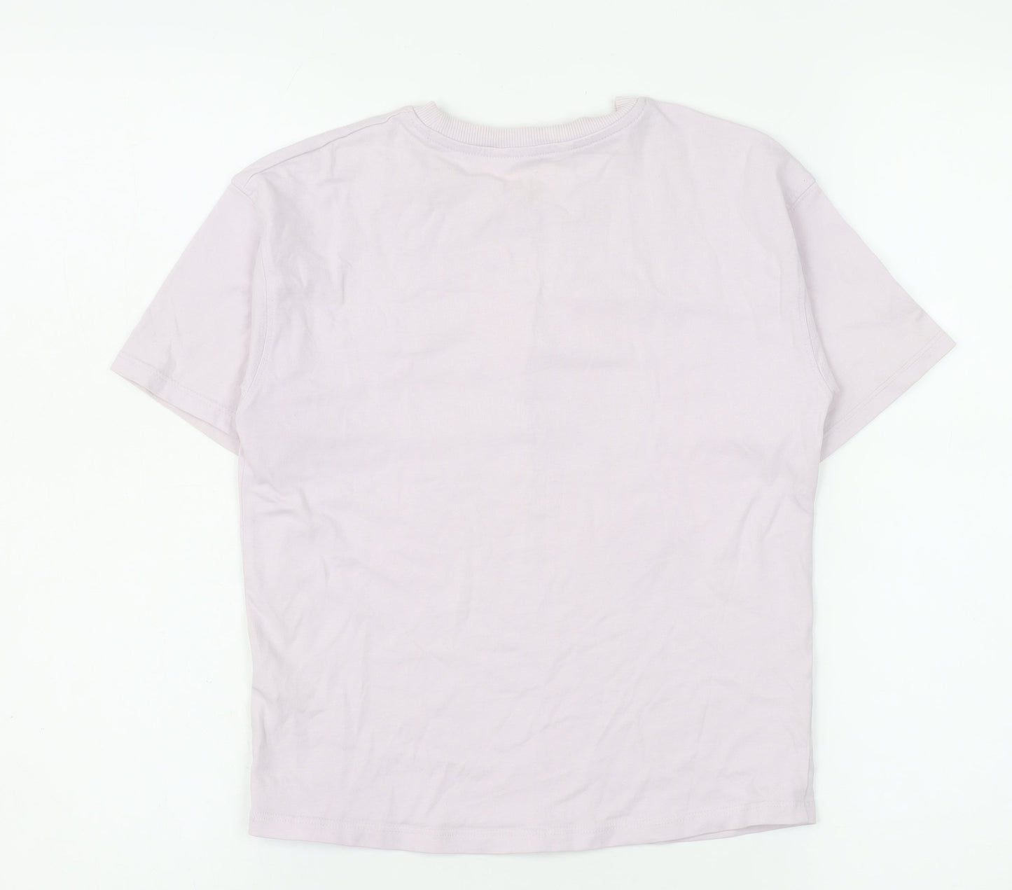 Disney Stitch Girls Pink T-Shirt by George 9-10 Years Cotton Graphic Top