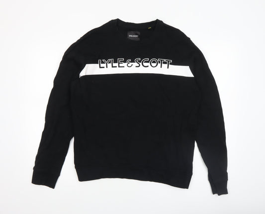 Lyle & Scott Men's Black M Crew Neck Pullover Sweatshirt