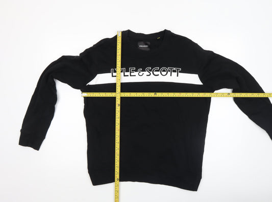 Lyle & Scott Men's Black M Crew Neck Pullover Sweatshirt