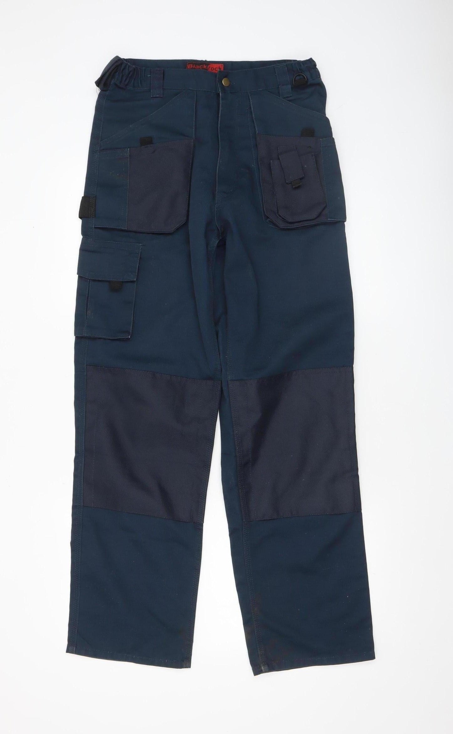 Blackrock Men's Navy Cargo Workwear Trousers Size 30 Polyester Cotton