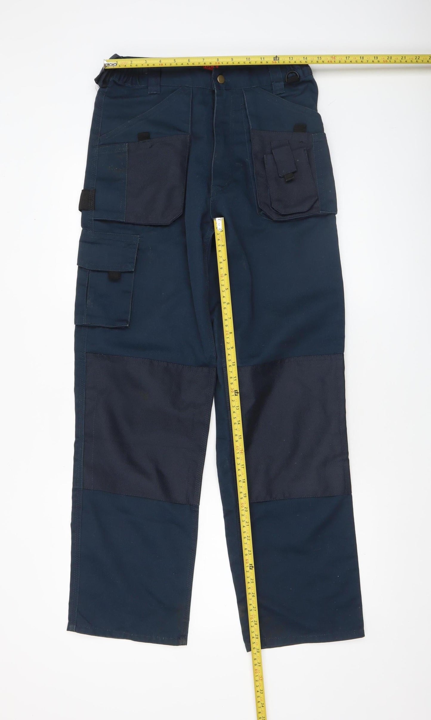 Blackrock Men's Navy Cargo Workwear Trousers Size 30 Polyester Cotton