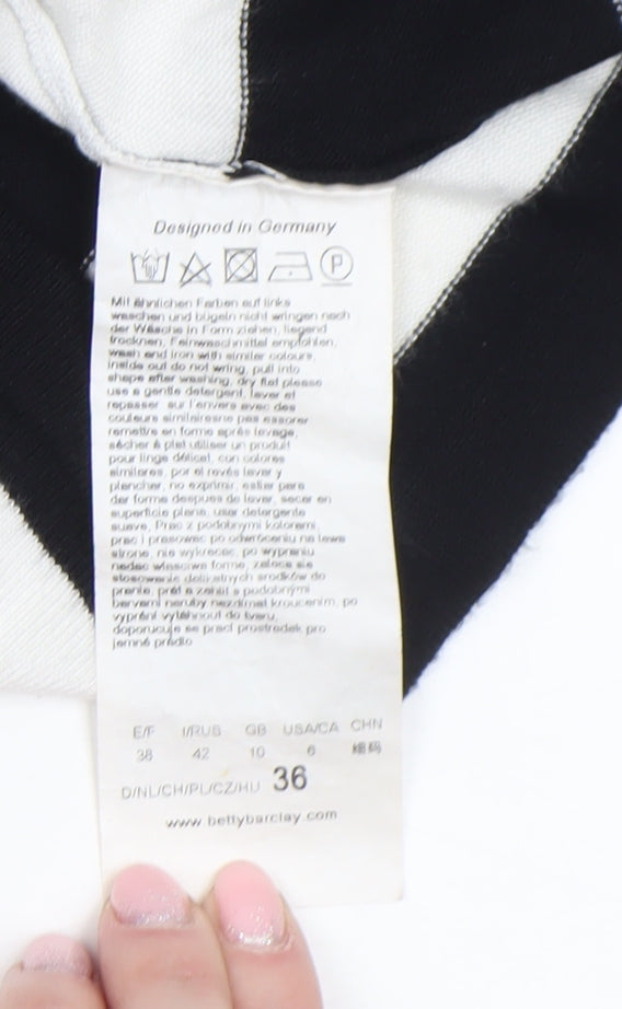 Betty Barclay Women's Multicoloured Striped Boat Neck Jumper Size 10