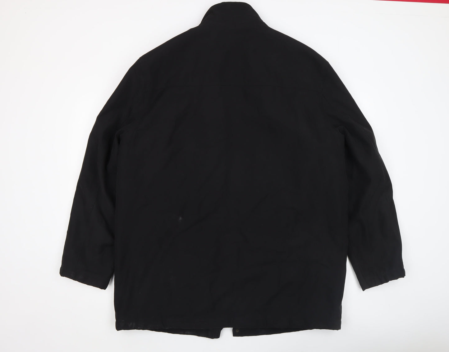 Thomas Nash Men's Black XL Mid-Length Zip Coat