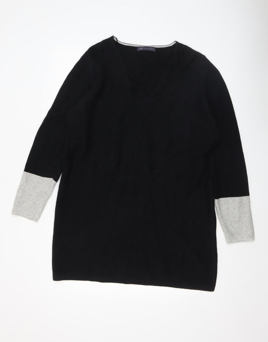 Marks and Spencer Women’s Black V-Neck Tunic Jumper Size 16