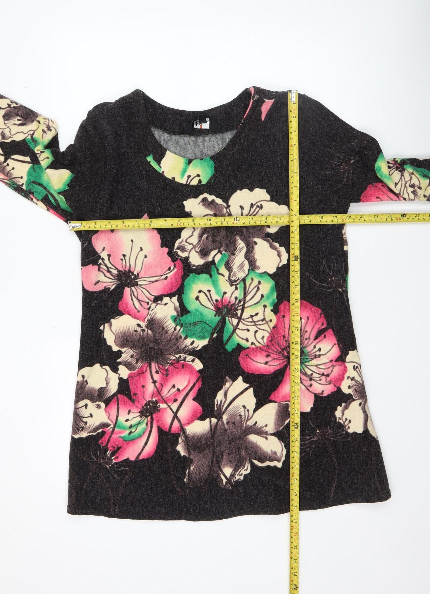 Kira Womens Multicoloured Floral Pullover Jumper Size M
