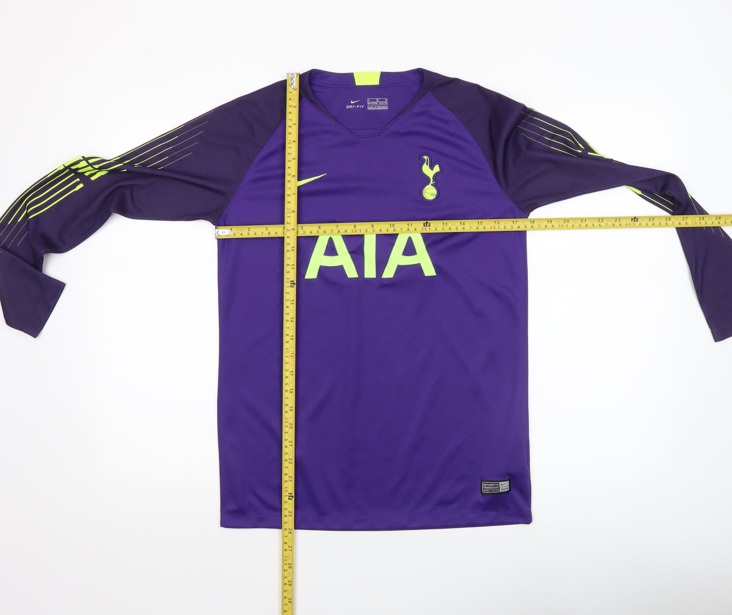 Nike Boys Purple Football Dri-Fit Long Sleeve Jersey Top 13-15 Years