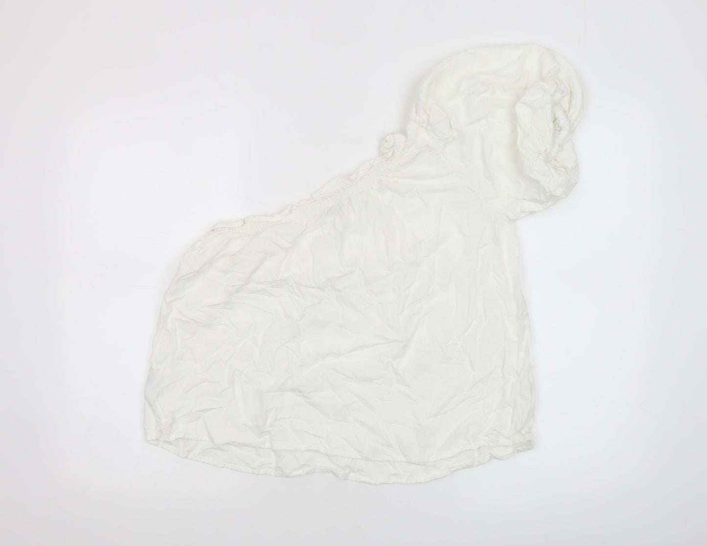 River Island Women’s White Puff Sleeve Cotton Blouse UK 10