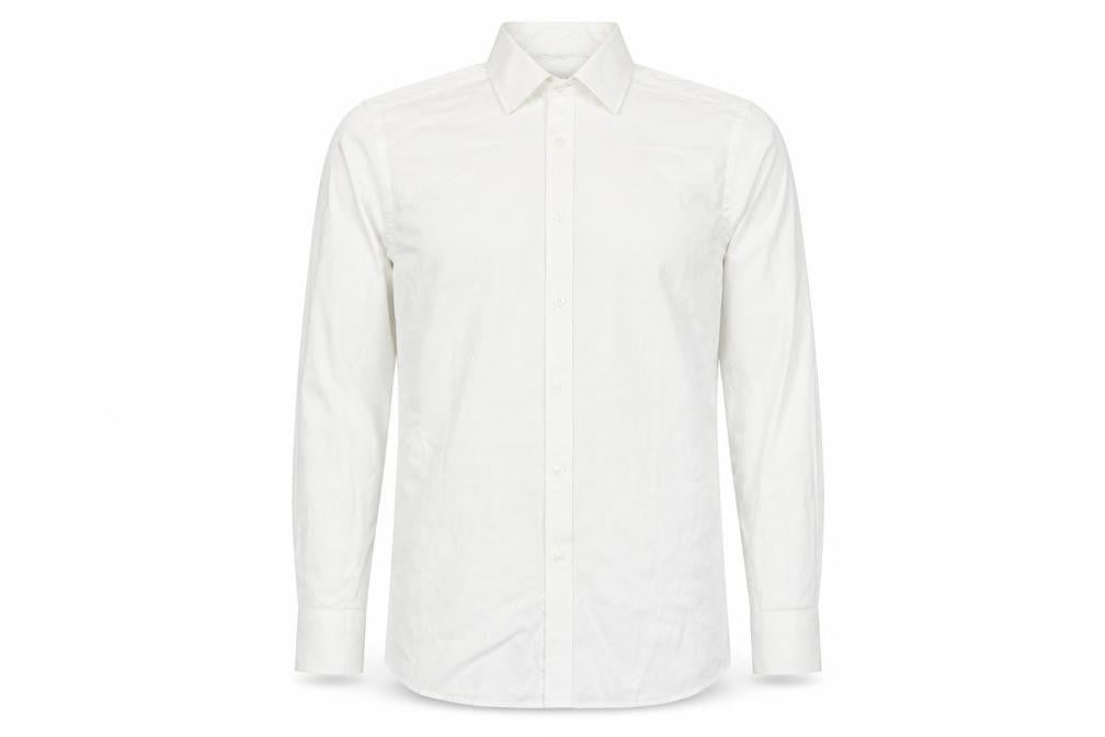 Jasper Conran Men’s White 15.5in Regular Fit Cotton Long Sleeve Formal Dress Shirt