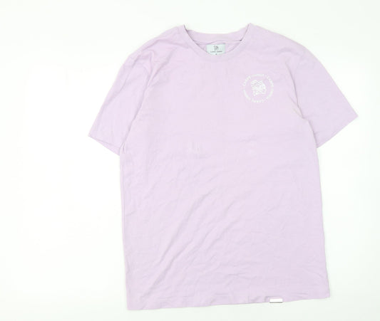 Carpe Omnia Womens Lilac Crew Neck Basic T-Shirt Size S 100% Cotton