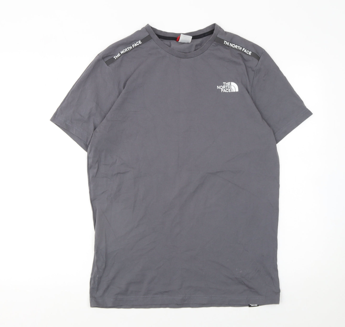 The North Face Men's Grey Cotton Crew Neck Short Sleeve T-Shirt M