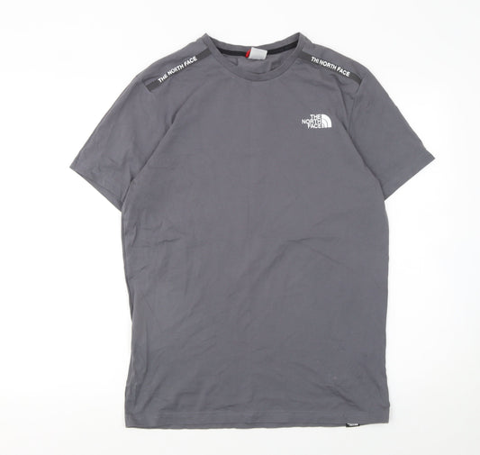 The North Face Men's Grey Cotton Crew Neck Short Sleeve T-Shirt M