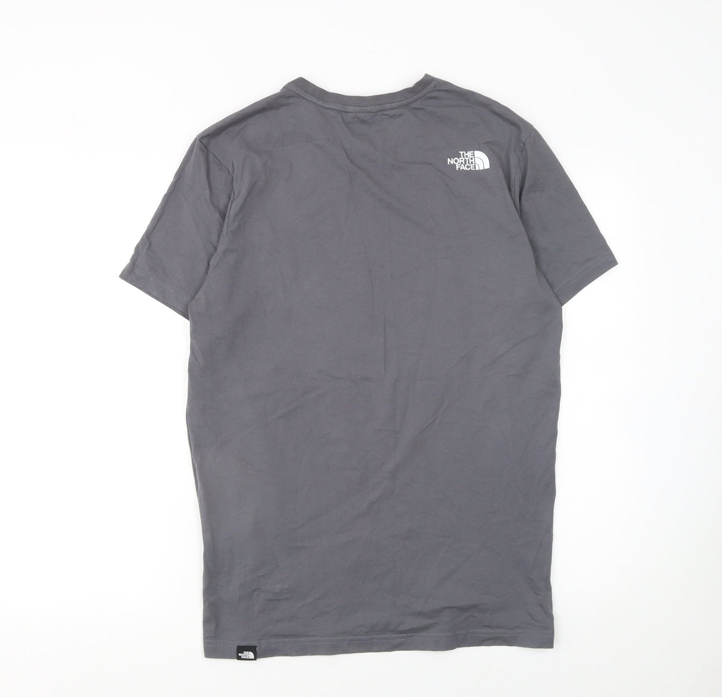 The North Face Men's Grey Cotton Crew Neck Short Sleeve T-Shirt M