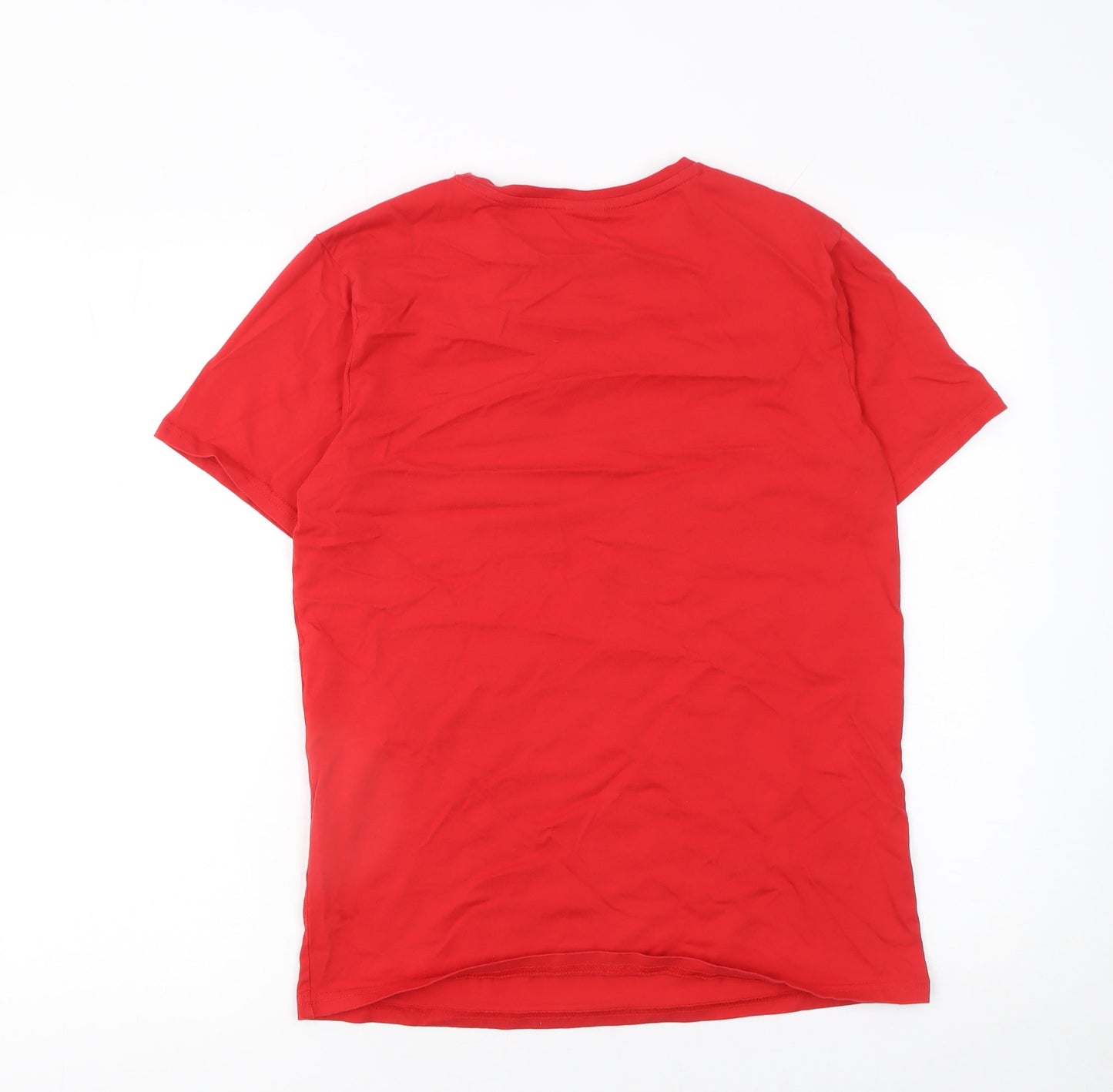 LFC Men's Red Cotton Graphic T-Shirt Size S Crew Neck Short Sleeve