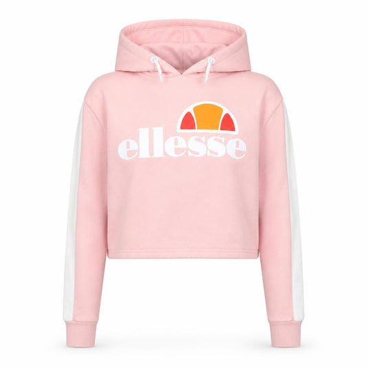 Ellesse Women's Pink Cropped Hoodie UK 6 Cotton Blend Logo