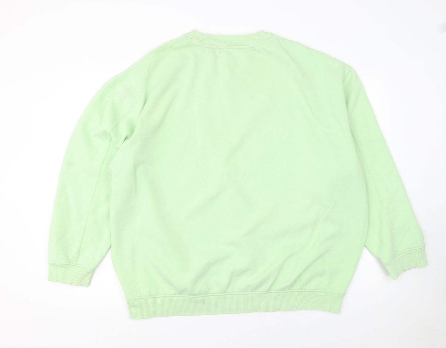 Calvin Klein Jeans Women's Green Cotton Crew Neck Sweatshirt L