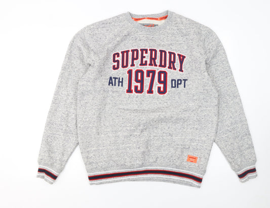 Superdry Men's Grey M 1979 Crew Neck Pullover Sweatshirt